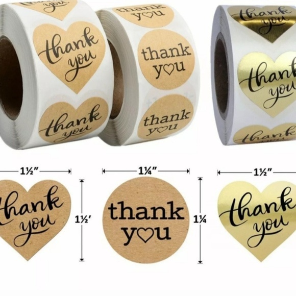Other - 100 ASSORTED Thank You Stickers (Sellers Choice)